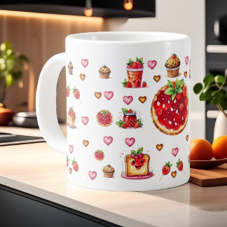 Grande Tasse 💗 mignonne fraise 🍓 🥨