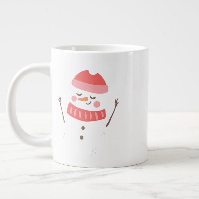 Grande Tasse Minimalist Christmas Mug – Modern Holiday Coffee & (Gauche)