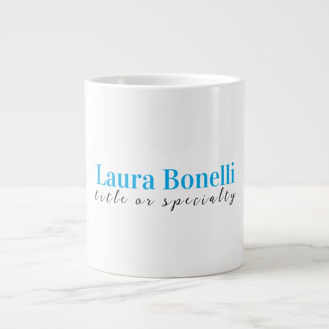 Grande Tasse Minimalist Professional Modern Plain Name Title (Devant)
