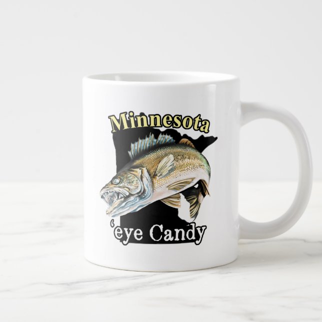 Grande Tasse Minnesota 'Eye Candy Funny Walleye Pêche (Droite)