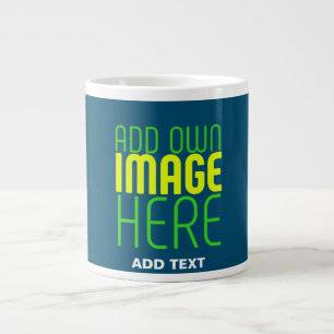 GRANDE TASSE MODÈLE DE TEXTE D'IMAGE BLEUE MODERNE ÉDITABLE PRU