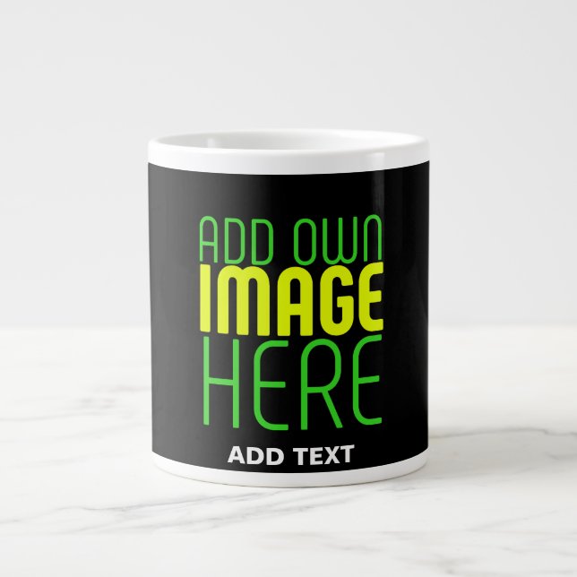 GRANDE TASSE MODÈLE DE TEXTE D'IMAGE NOIRE SIMPLE ET MODERNE (Devant)