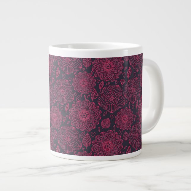 Grande Tasse Modèle floral 5 (Devant droit)