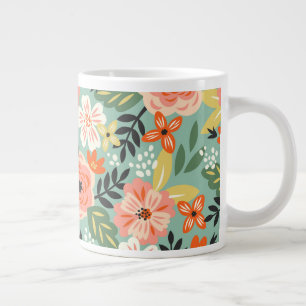 Grande Tasse Modèle floral du jardin
