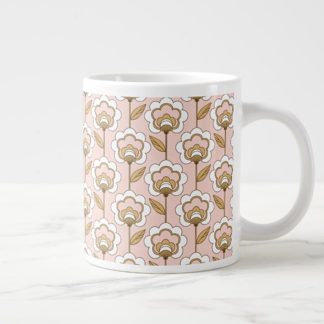 Grande Tasse Modèle floral moderne du milieu du siècle (Droite)
