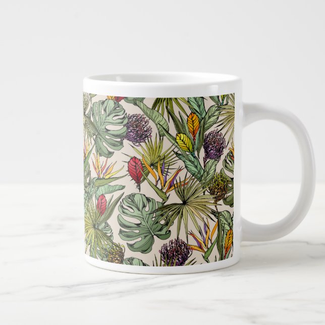 Grande Tasse Modèle floral tropical (Droite)
