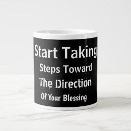 Grande Tasse Modern Bold Black Uplifting Everyday Faith