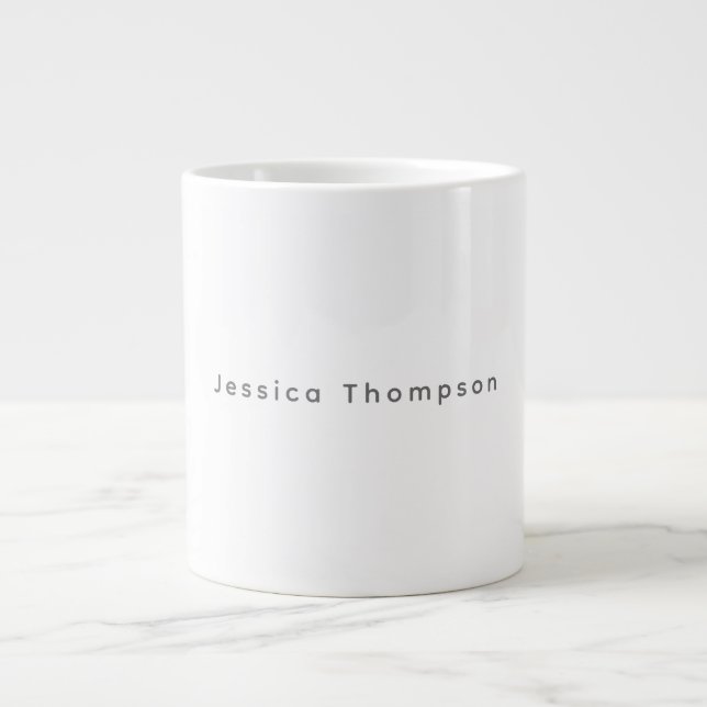 Grande Tasse Modern Elegant Plain Simple Professional Name (Devant)