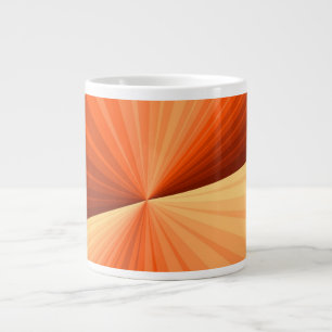 Grande Tasse Moderne Abstrait Graphique Fractal Orange Rouge Va