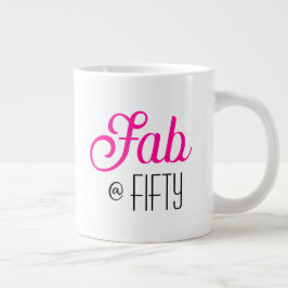 Grande Tasse Moderne Gras Cinquante & Incroyable 50e Anniversai