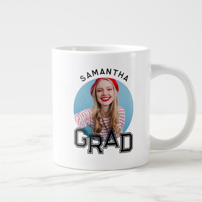 Grande Tasse Moderne Simple High School - Photo Graduation (Droite)
