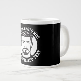 Grande Tasse Mon visage sur un grand mug noir personnalisé