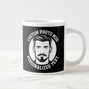 Grande Tasse Mon visage sur un grand mug noir personnalisé