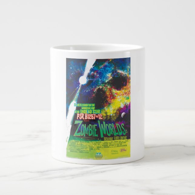 Grande Tasse Mondes Zombie Galaxie d'Halloween (Devant)