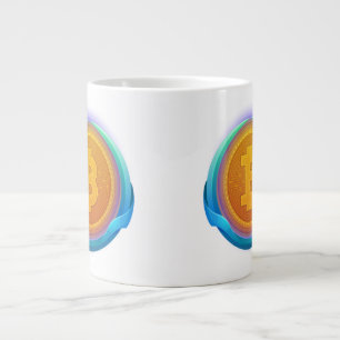 GRANDE TASSE MONNAIE NUMÉRIQUE BITCOIN