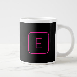 Grande Tasse Monogram de Styled   Pink & Black