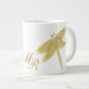 Grande Tasse Monogramme de conception de libellules