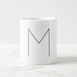 Grande Tasse Monogramme Moderne Simple Minimaliste Ordinaire