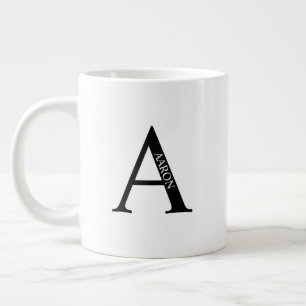 Grande Tasse Monogramme personnalisé et nom Giant Coffee Mug