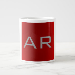 Grande Tasse Monogramme tendance gris élégant