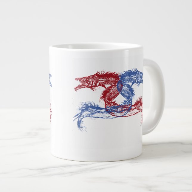 Grande Tasse Monstres de mer avec votre Arrière - plan de choix (Devant droit)