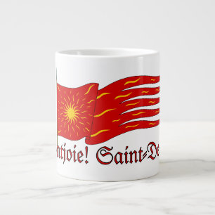 Grande Tasse Montjoie ! Saint-Denis ! Oriflamme rouge avec Sole