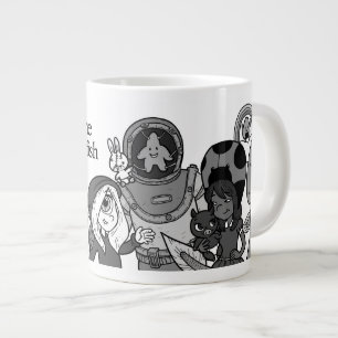 Grande Tasse Moonshine & Starfish B&W Jumbo Mug
