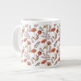 Grande Tasse Mosaïque des fleurs d'automne