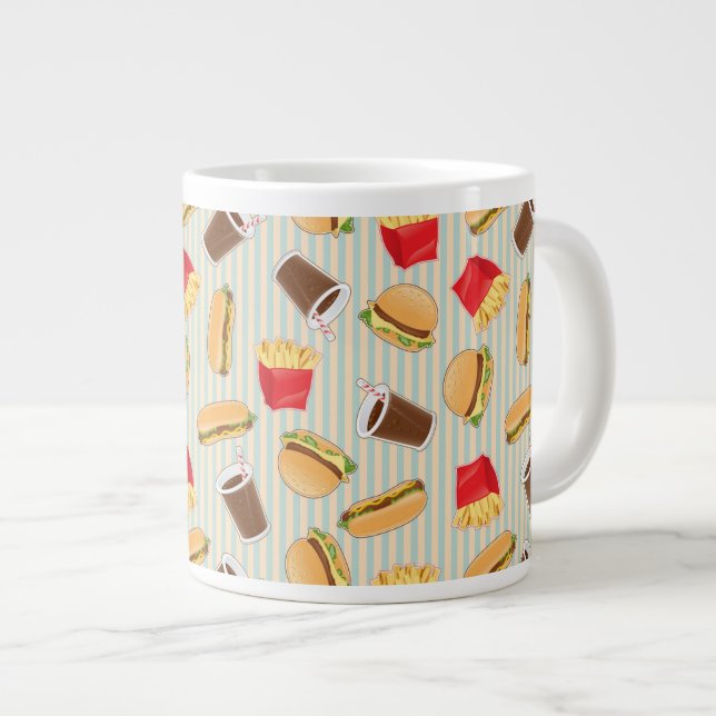 Grande Tasse Motif 2 d'aliments de préparation rapide (Devant droit)