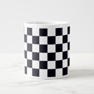 Grande Tasse Motif à carreaux noir et blanc