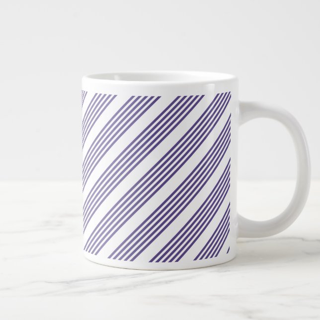 Grande Tasse Motif à cinq bandes Ultra violet et blanc (Droite)