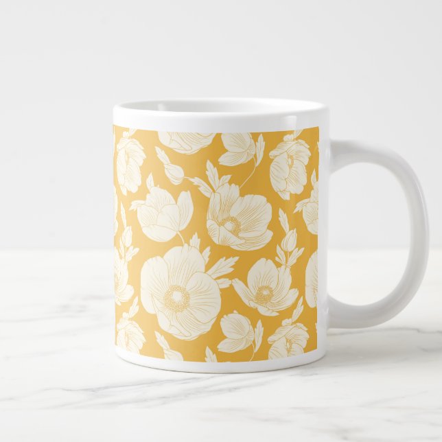 Grande Tasse Motif à fleurs dorées (Droite)