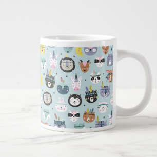 Grande Tasse Motif à visage tribal mignon