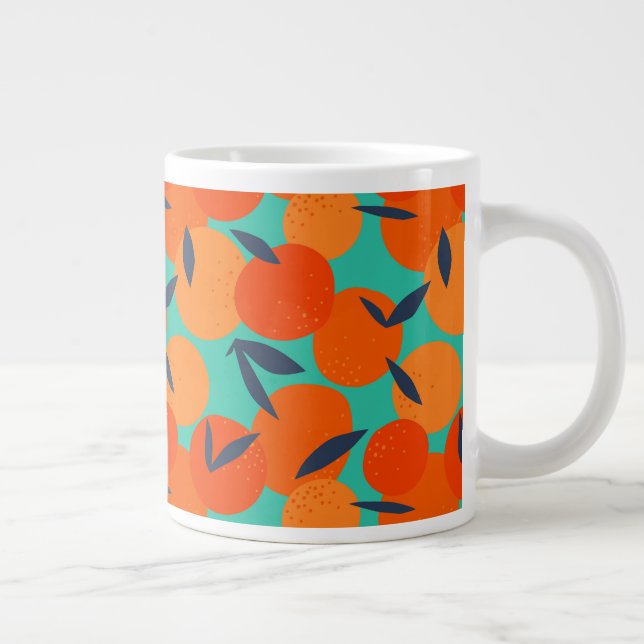 Grande Tasse Motif Abstrait de fruits orange (Droite)