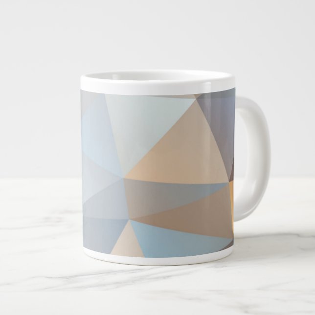 Grande Tasse Motif abstrait frais de triangle (Devant droit)