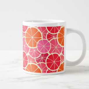 Grande Tasse Motif aux agrumes d'orange et de pamplemousse