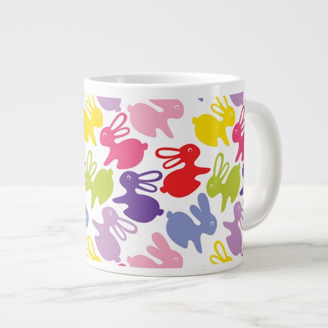 Grande Tasse motif avec des lapins de Pâques (Devant droit)
