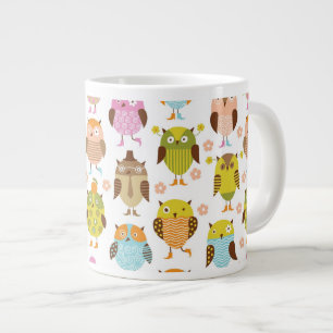 Grande Tasse motif avec des oiseaux