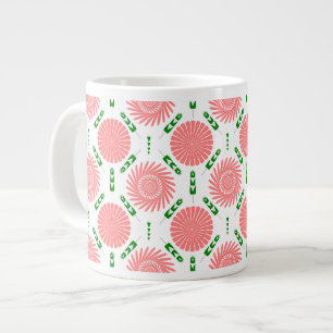 Grande Tasse motif avec fleurs roses