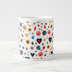 Grande Tasse Motif Batik moderne sans couture
