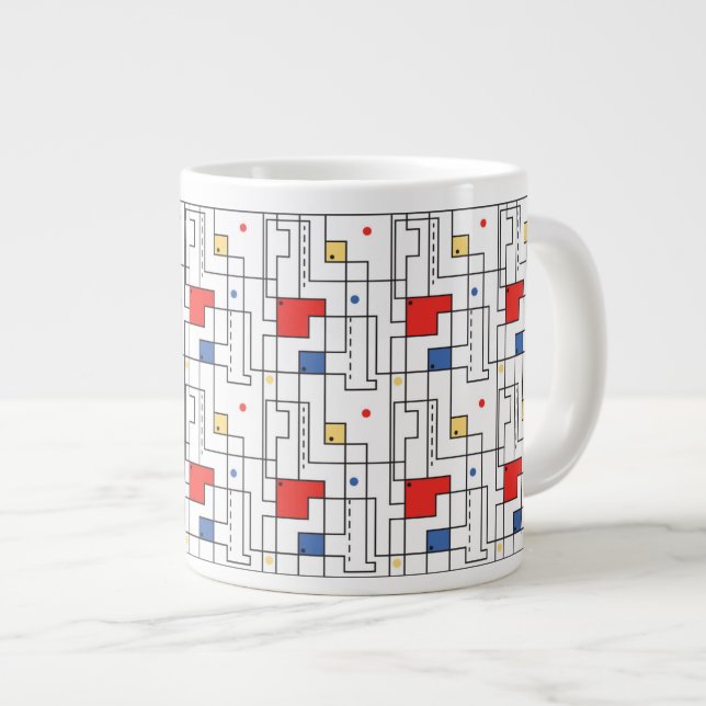 Grande Tasse Motif Bauhaus (Devant droit)