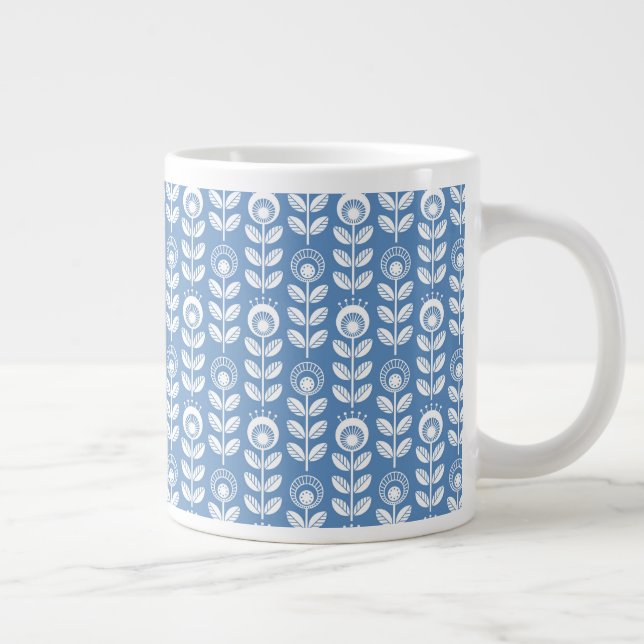 Grande Tasse Motif bleu scandinave (Droite)
