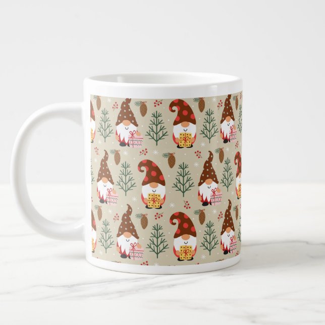 Grande Tasse Motif cadeau Noël Gnomes (Gauche)