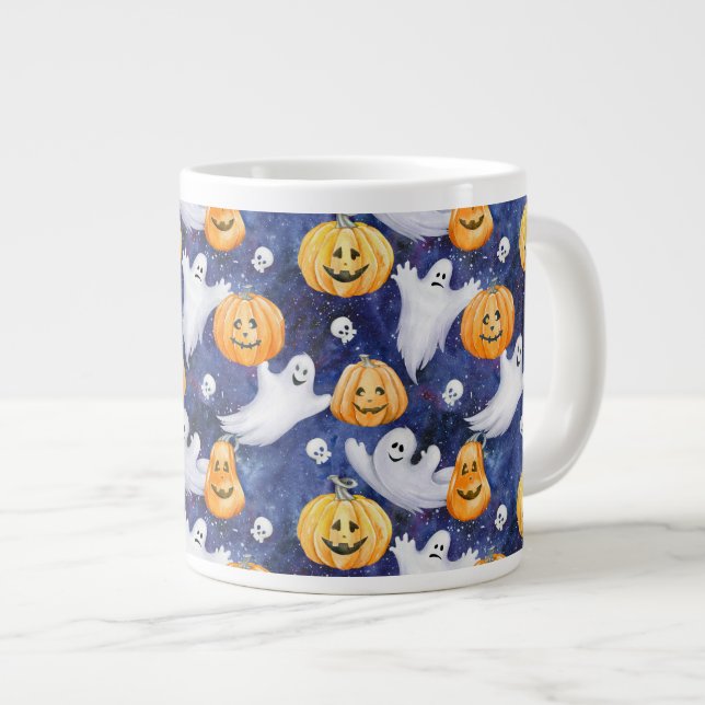 Grande Tasse Motif d'aquarelle Halloween (Devant droit)