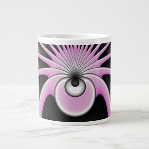 Grande Tasse Motif d'art fractal Abstrait moderne