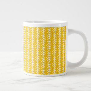 Grande Tasse Motif de blé Gold tiré à la main