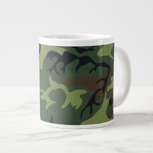 Grande Tasse Motif de camouflage vert classique