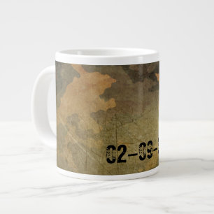 Grande Tasse Motif de camouflage vert vintage V2.0