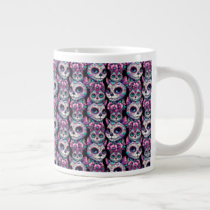 Grande Tasse Motif de chat crâne sucre