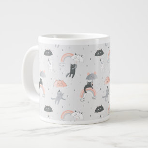Grande Tasse Motif de chats à plume